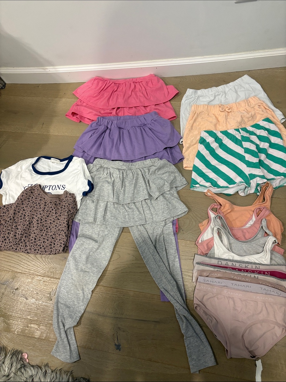 Girls Mixed Clothing Lot - Pink, Purple, Gray, Green, Peach (18 pieces)